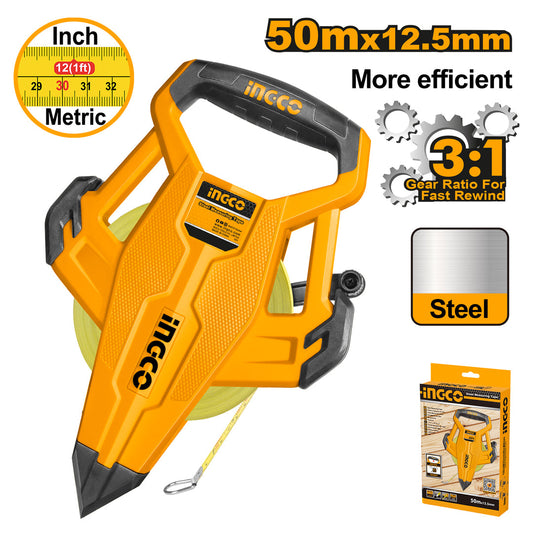 شريط قياس فولاذي 50 متر × 12.5 مم HSMT8550