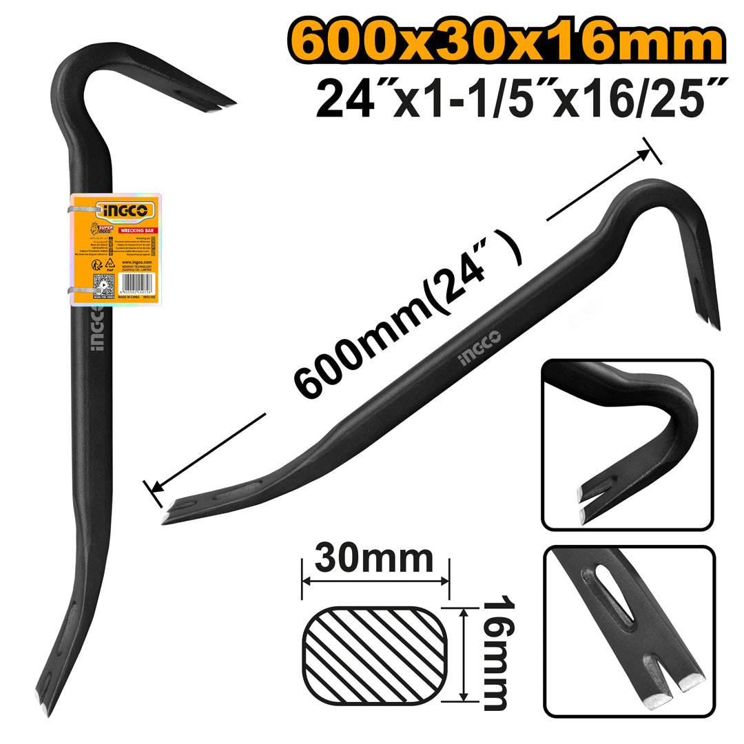 INGCO PINCE A DECOFFRER 610MMX30MMX16MM [HWBA01242] – INGCO Maroc
