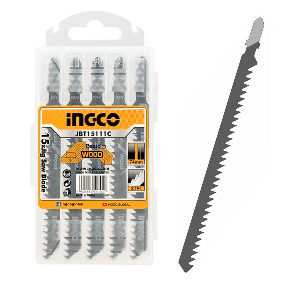 INGCO JEU 15 LAMES POUR BOIS SCIE SAUTEUSE 74MM [JBT15111C] – INGCO Maroc