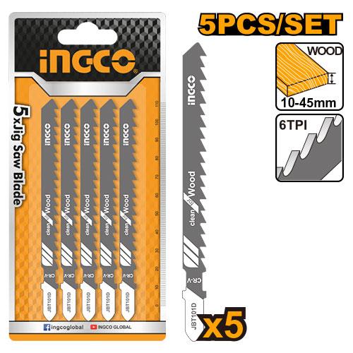 INGCO LAMES SCIE SAUTEUSE 5PCS POUR BOIS 74MM [JSBT101D] – INGCO Maroc