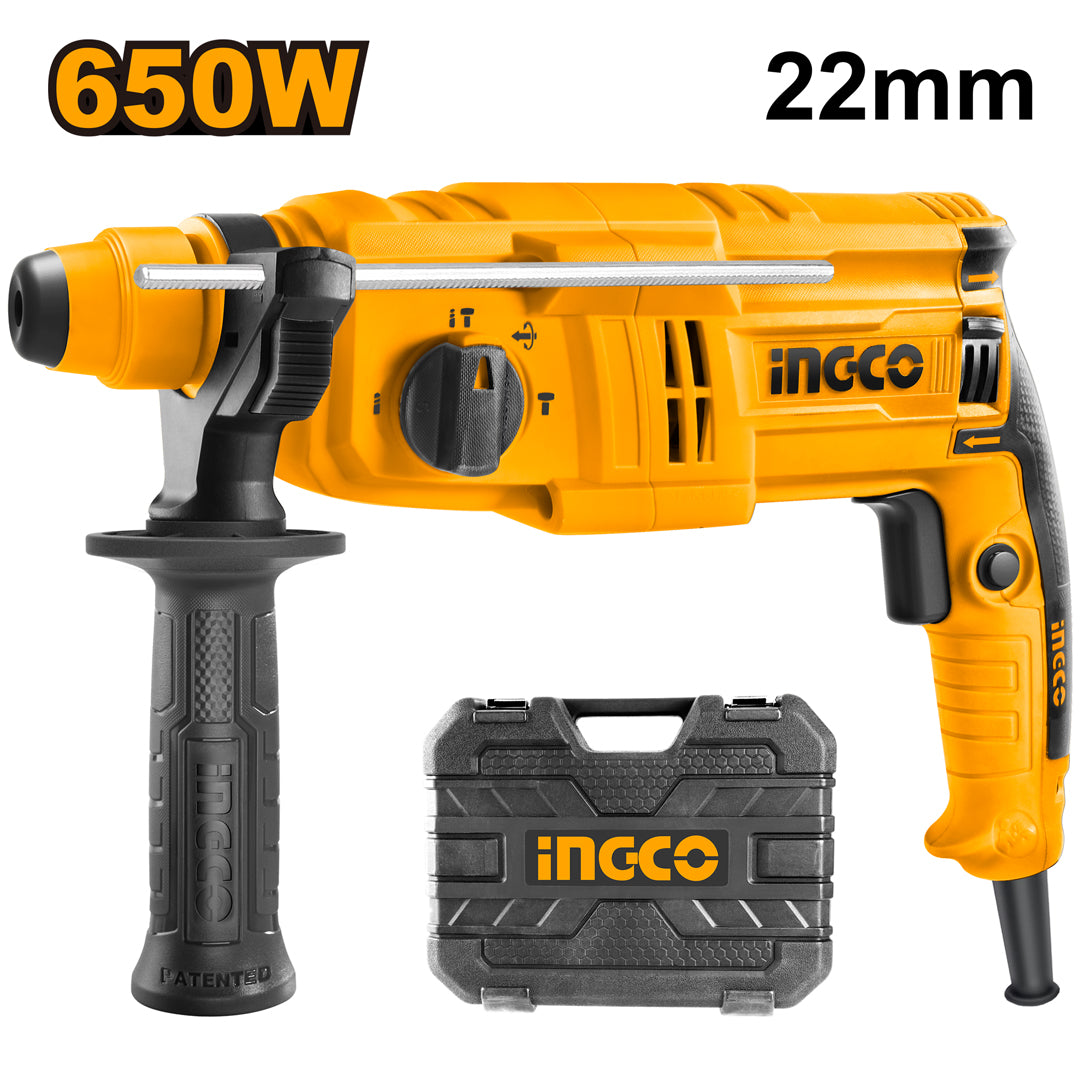 INGCO MARTEAU PERFORATEUR 22MM 650W [RGH6528]