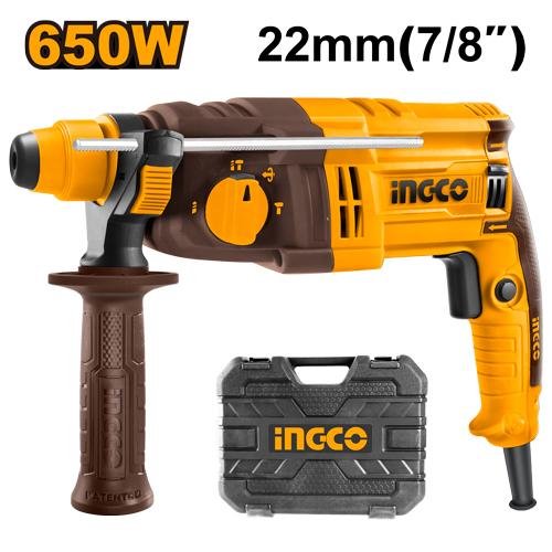 INGCO MARTEAU PERFORATEUR 22MM 650W [RGH6528] – INGCO Maroc