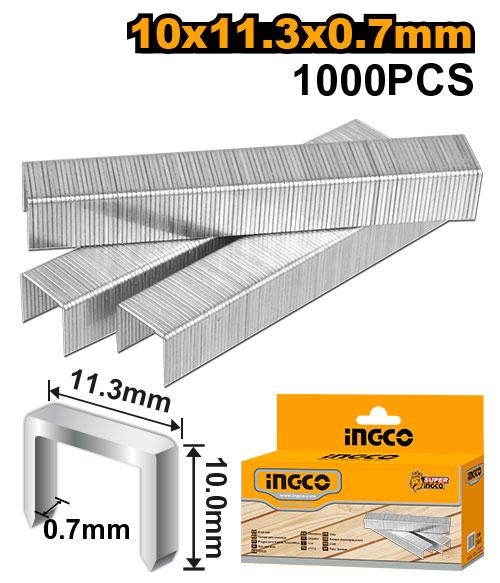 INGCO BOITE 1000 AGRAFES 10MM 0.7MM POUR HSG1403 [STS0110] – INGCO Maroc