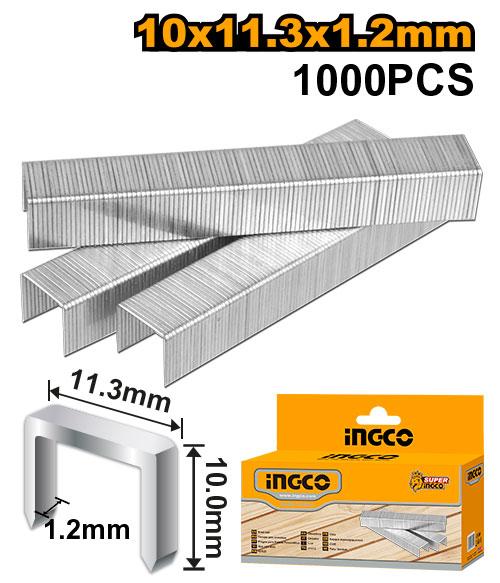 INGCO BOITE 1000 AGRAFES 10MM x 1.2MM POUR HSG1405 [STS0210] – INGCO Maroc