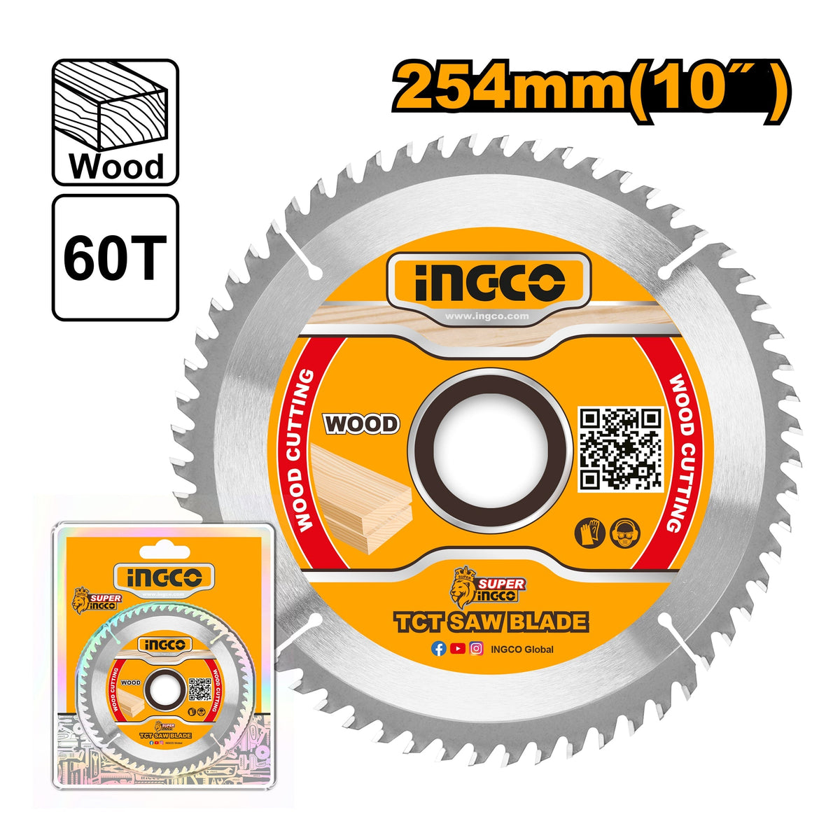 INGCO LAME SCIE CIRCULAIRE BOIS 254MM 60 DENTS [TSB125423] – INGCO Maroc
