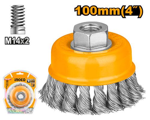 INGCO BROSSE METALLIQUE TORSADEE 100MM [WB21001] – INGCO Maroc
