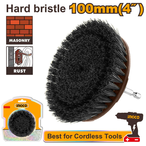 INGCO BROSSE DE NETTOYAGE 4" POUR VISSEUSE À POILS DURS [WCBH1401]