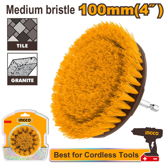 INGCO BROSSE DE NETTOYAGE 4" POUR VISSEUSE À POILS SOUPL [WCBM1041]