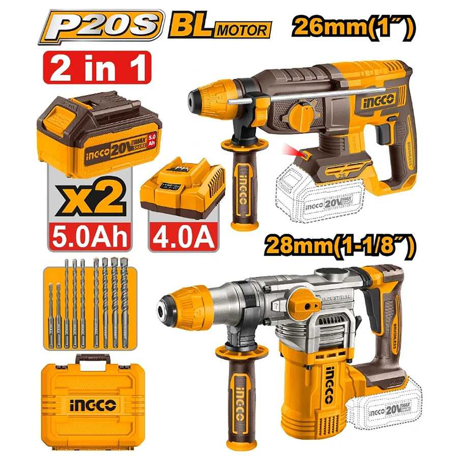 INGCO KIT COMBINÉ DE 2 PIÈCES [COSLI250462] – INGCO Maroc