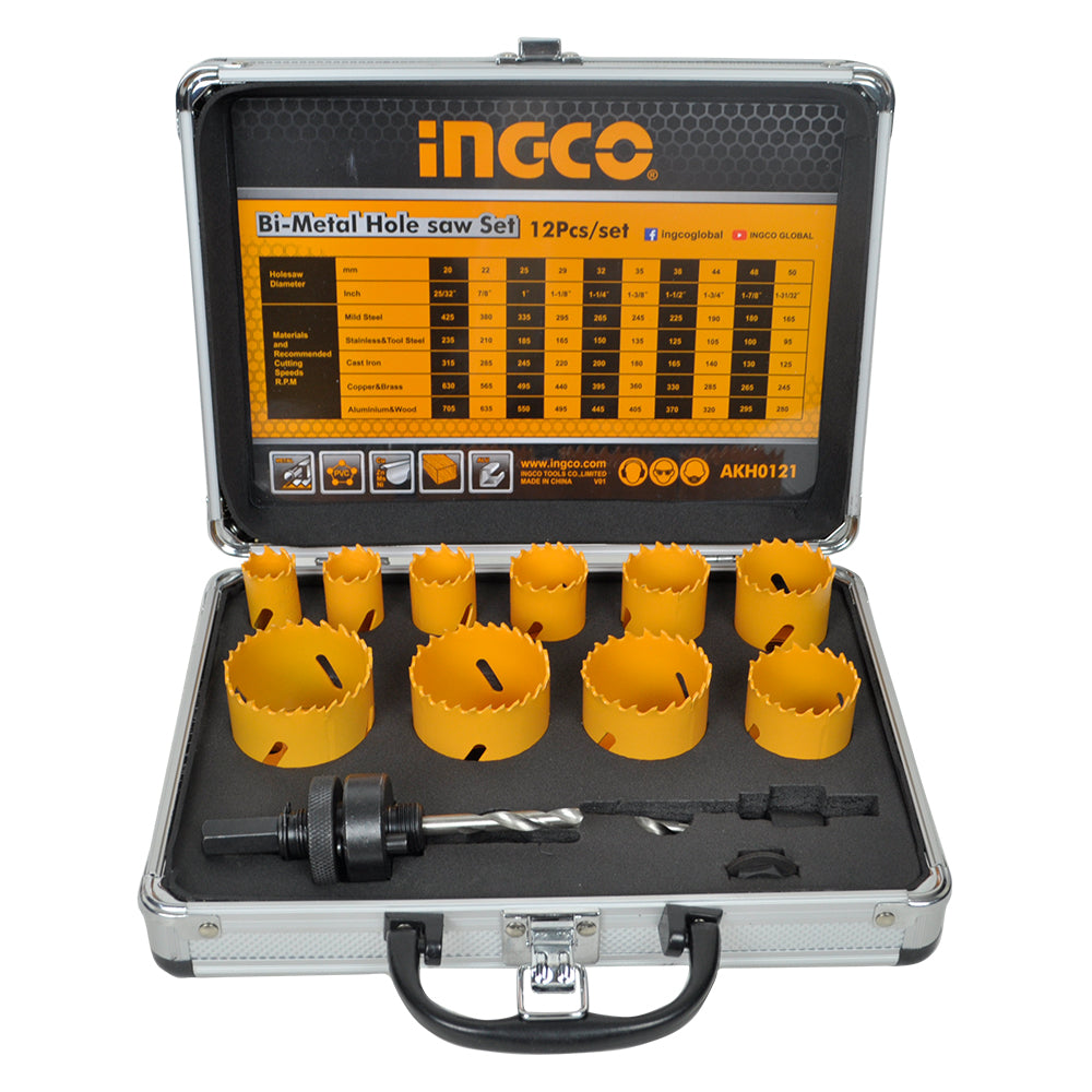 INGCO COFFRET SCIES CLOCHES 12PCS [AKH0121] – INGCO Maroc