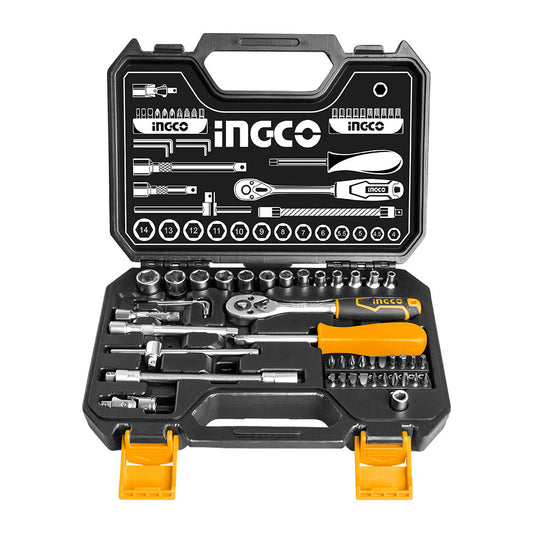 INGCO SET DE DOUILLES 1/4 45PIECES [HKTS14451]