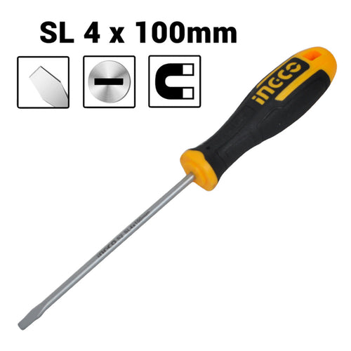 INGCO TOURNEVIS A FENTE D:4MM L:100MM HS684100