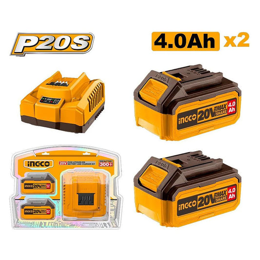 مجموعة بطارية ليثيوم أيون P20S وشاحن 20 فولت FBCPK1424