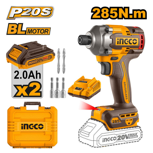 INGCO VISSEUSE A CHOC 20V 285N.M BRUSHLESS [CIRLI2028]