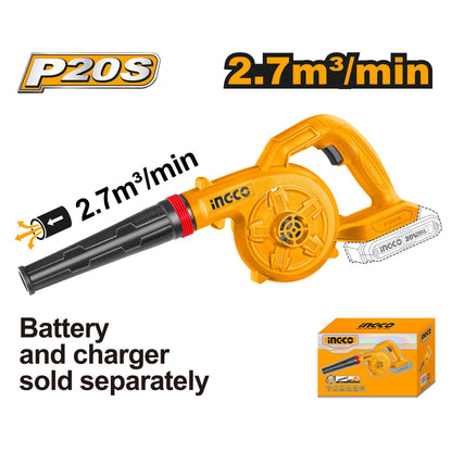 INGCO SOUFFLEUR 20V+1BAT+CHARGEUR [CABLI200281]