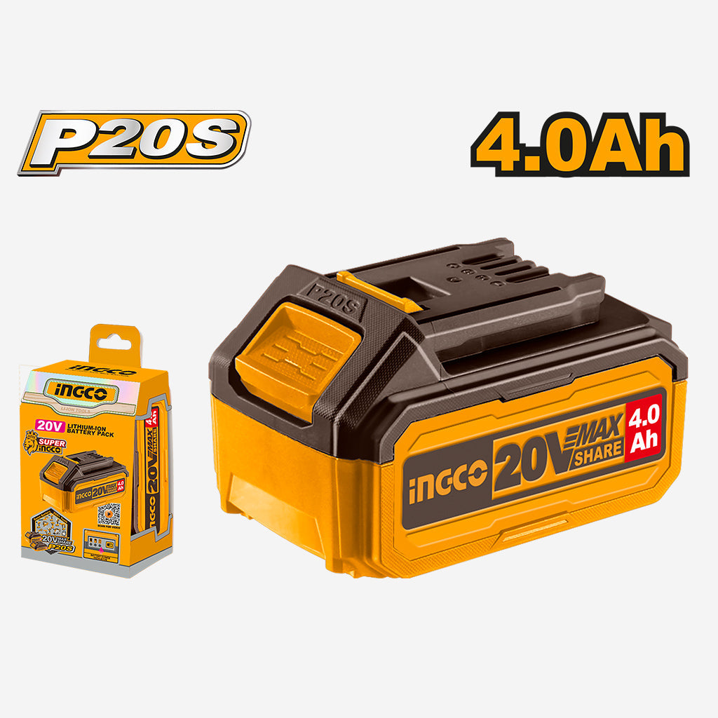 حزمة بطارية ليثيوم أيون P20S 20 فولت 4.0 أمبير/ساعة Powershare 4.0 أمبير/ساعة لأداة كهربائية لاسلكية