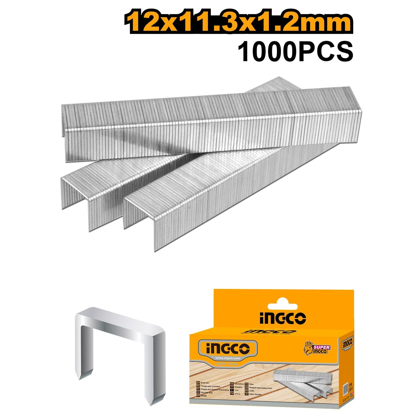 INGCO BOITE AGRAFES 1000PCS 8MM/0.7MM (HSG1403) [STS0108]