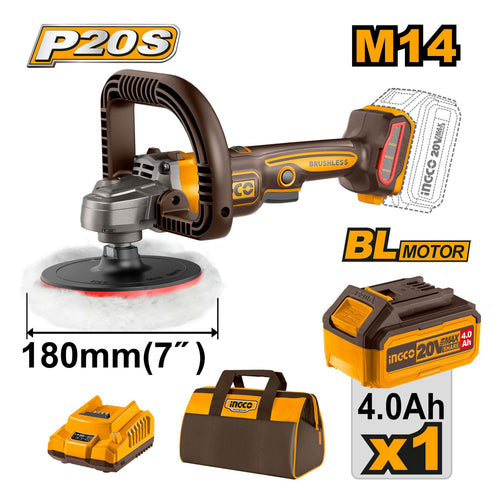 Moteur sans balais P20S/20V Polisseuse sans fil Lithium-ion sans balais ING-CT