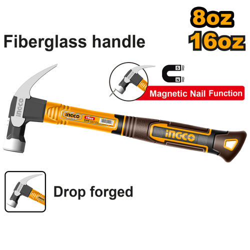 INGCO MARTEAU DE MENUISIER 220G TETE FORGEE SI NR [HCH81008]