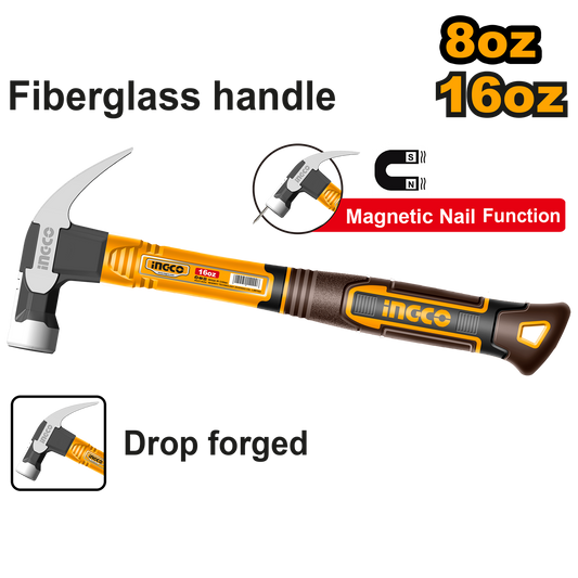 INGCO MARTEAU DE MENUISIER 220G TETE FORGEE SI NR [HCH81008]