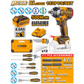 INGCO COFFRET 152 OUTILS AVEC CLÉ À CHOCS SANS FIL [HKTHP31521] – INGCO Maroc