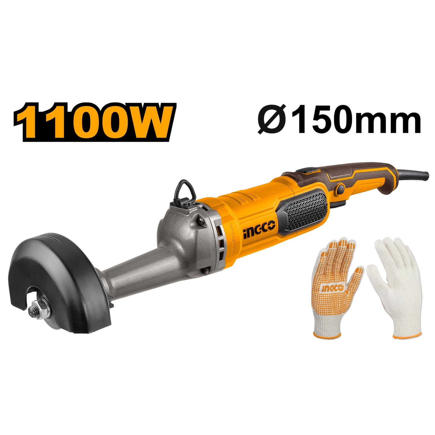 Meuleuse droite 1100W avec 1 paire de gants (5000rpm/220-240V~50/60Hz) SG11008 ING-PT