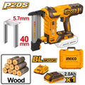 INGCO Kit cloueuse de finition sans fil brushless P20S 20V avec 400 clous 40mm – INGCO Maroc