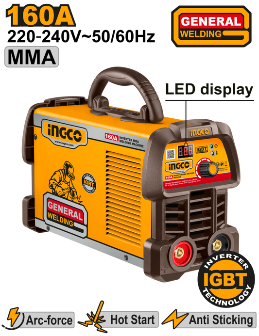 INGCO POSTE A SOUDER MMA INVERTER 160A [ING-MMA16059]