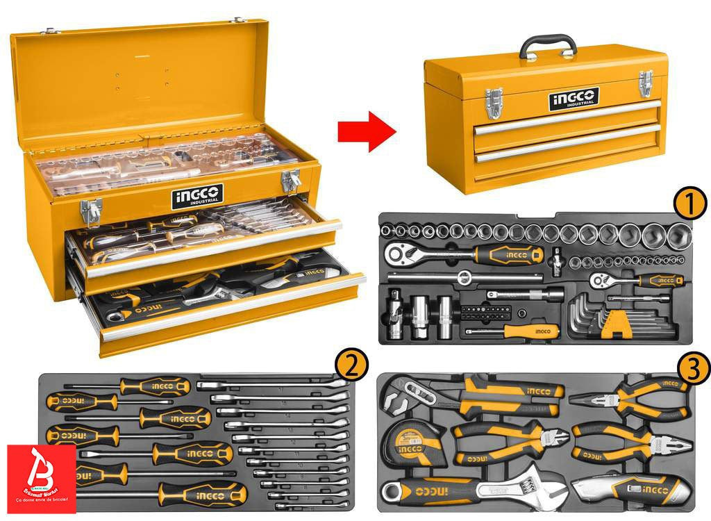 INGCO BOITE A OUTILS 97 PCS [HTCS220971] – INGCO Maroc