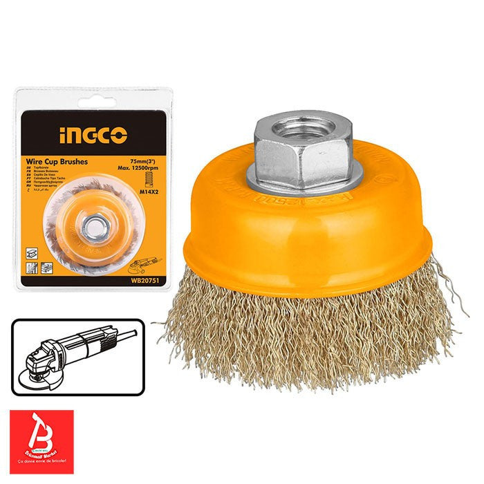INGCO BROSSE METALLIQUE 75MM [WB10751] – INGCO Maroc
