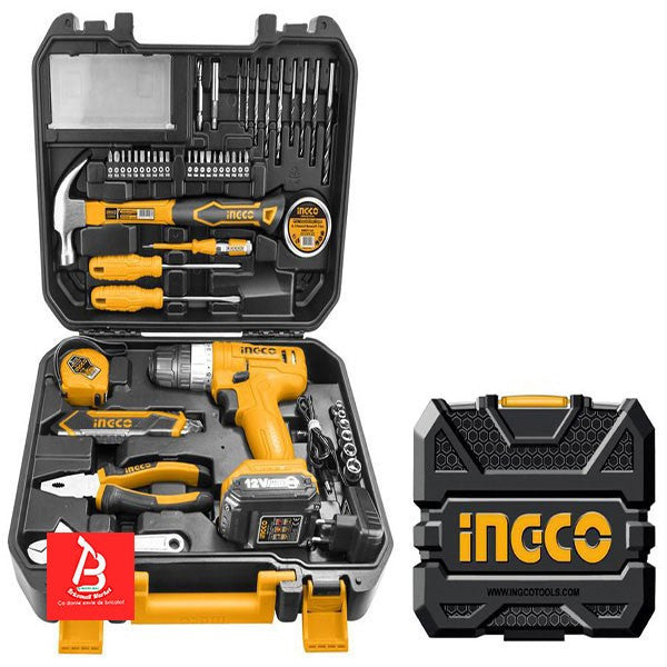 INGCO COFFRET VISSEUSE 12V + 126 OUTILS/ACCESSOIRES [HKTHP11271] – INGCO Maroc