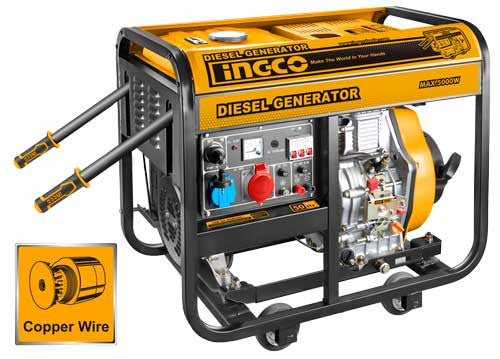 INGCO GROUPE ELECTROGENE DIESEL 5000W 9HP [GDE50003] – INGCO Maroc