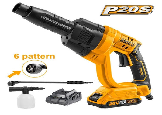 INGCO NETTOYEUR HAUTE PRESSION LITHIUM 20V 25BAR [CPWLI20082]