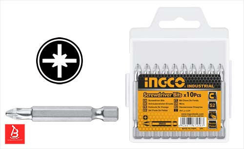 INGCO SET DE 10 EMBOUTS PZ2 50MM [SDB11PZ223] – INGCO Maroc