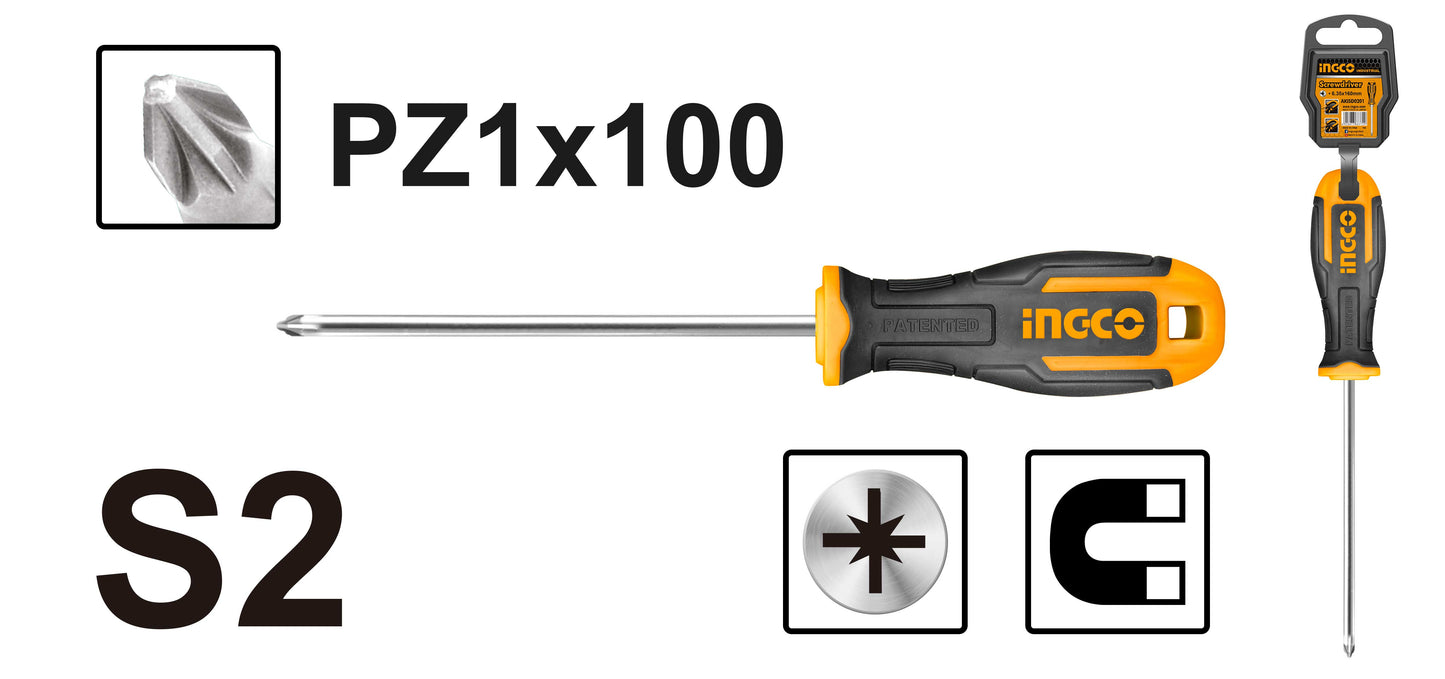 INGCO TOURNEVIS POZIDRIV PZ1 Dï¼š5.0*100MM LRï¼š10 [HS68PZ1100]