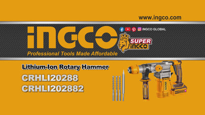 INGCO MARTEAU PERFORATEUR SDS PLUS 20V 28MM+6ACCESS [CRHLI20288]