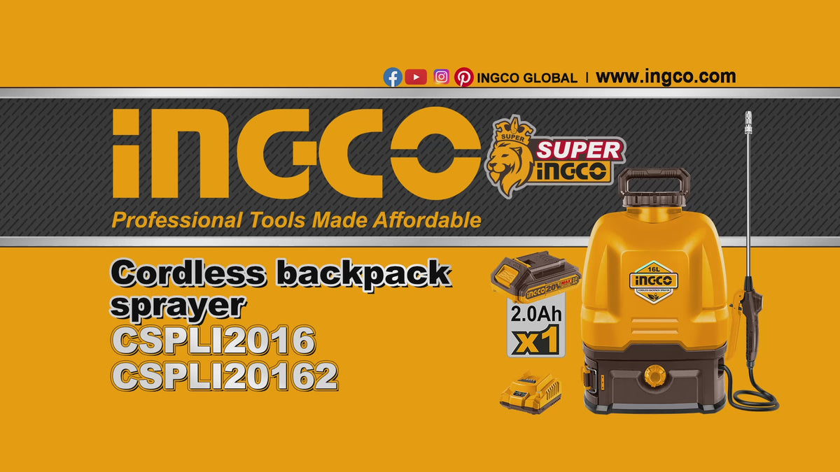 INGCO PULVERISATEUR A DOS 16L SANS FIL [CSPLI20162]