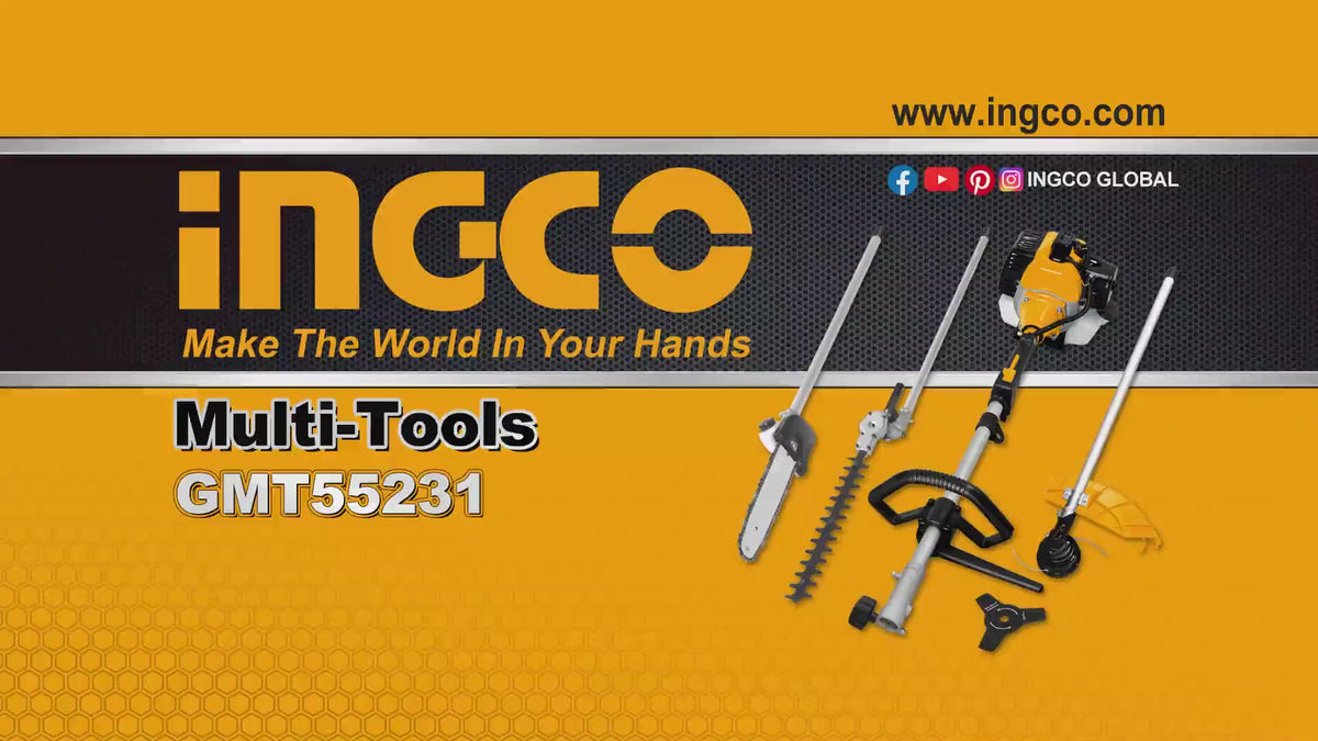 INGCO TAILLE-HAIE MULTIFONCTION À ESSENCE 4 EN 1 [GMT55231]