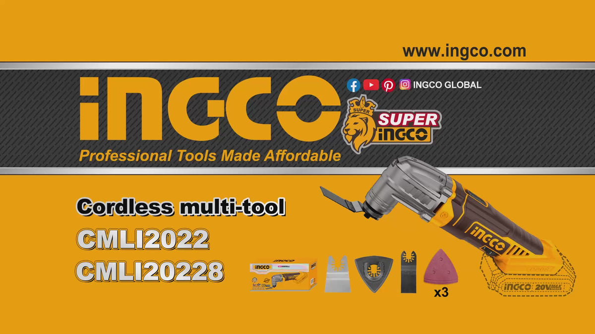 INGCO OUTIL MULTIFONCTION 20V (SANS BATTERIE NI CHARGEUR) [CMLI2022]