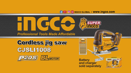 INGCO SCIE SAUTEUSE SANS FIL LITHIUM-ION 20V [CJSLI1008]