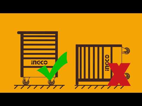 INGCO SERVANTE 7 TIROIRS 369 PCS + BOULONNEUSE 850NM [HTCS283692]